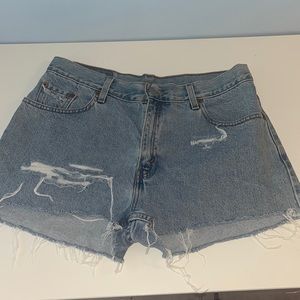 Levi Cut Off Blue Jean Shorts